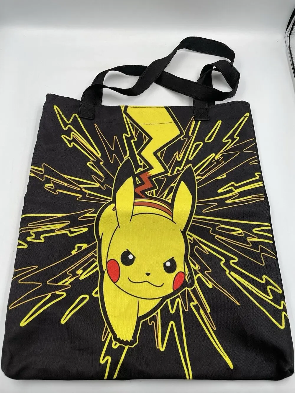 2015 Official Pokémon Pikachu Black and Yellow Shoulder Bag EUC